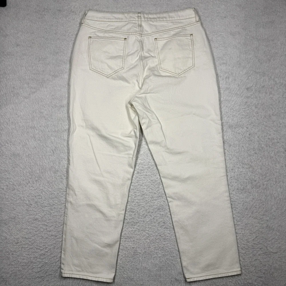 Elizabeth and James High‎ Rise Vintage Straight White Denim Pants Women's 16